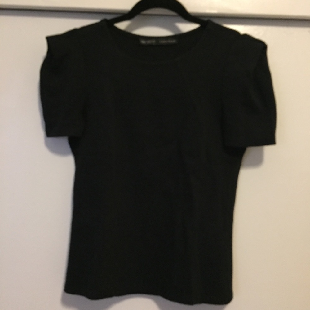 Zara black puff sleeve top size XS